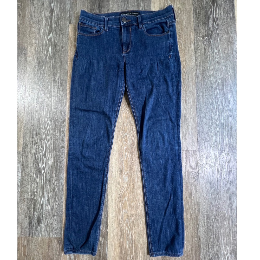 Express Jeans Legging Women 6R Dark Wash Skinny Mid Rise Denim 4637